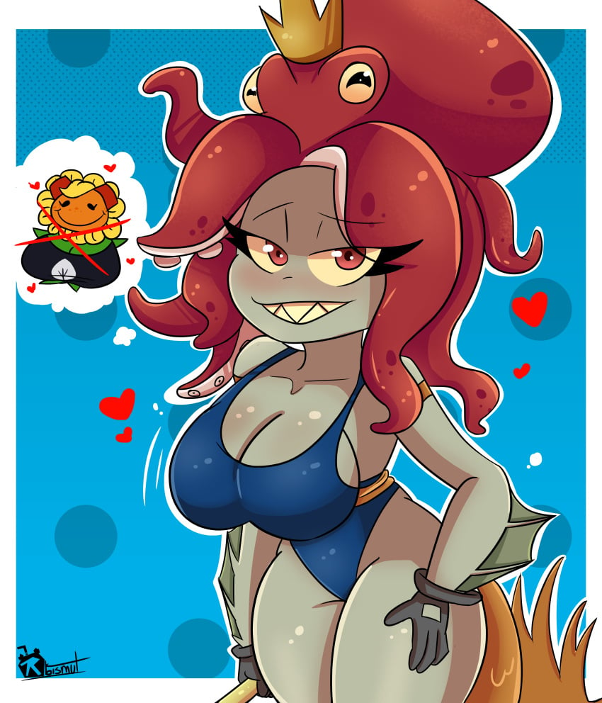 big_breasts hips neptuna_(pvz) plants_vs_zombies plants_vs_zombies:_heroes pvz r_bismut rbismut swimsuit tentacle zombie zombie_girl