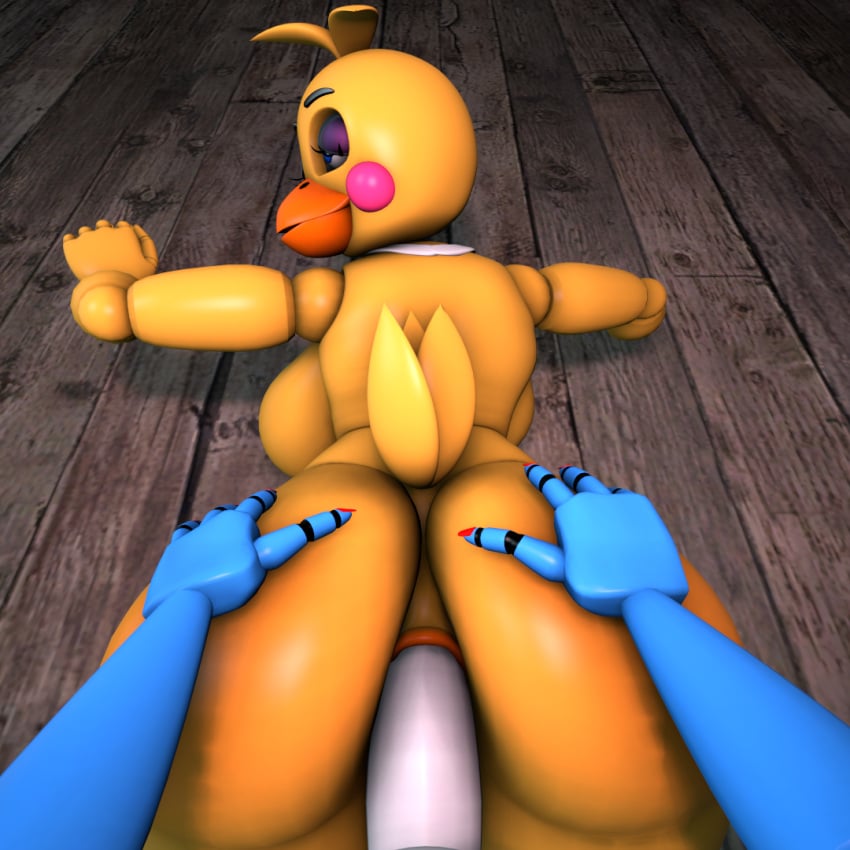 1:1 3d 3d_(artwork) anal anal_sex animatronic anonymous_artist anthro anus ass avian beak bib big_butt bird blue_body blush breasts bubble_butt butt_grab colored_nails digital_media_(artwork) duo erection feathers female first_person_view fist five_nights_at_freddy's five_nights_at_freddy's_2 from_behind_position genitals hand_on_butt huge_butt kneeling lagomorph leporid lying machine male male/female mammal nails nose_beak nude on_ground penetration penis poster rabbit rear_view robot sex source_filmmaker spread_anus spreading stretched_anus toy_bonnie_(fnaf) toy_chica_(fnaf) video_games yellow_body