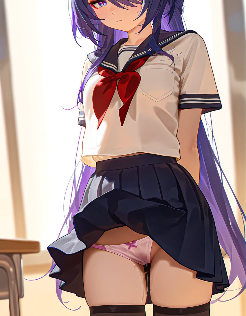 1girls acheron_(honkai:_star_rail) ai_generated female highres honkai:_star_rail honkai_(series) pussy_juice