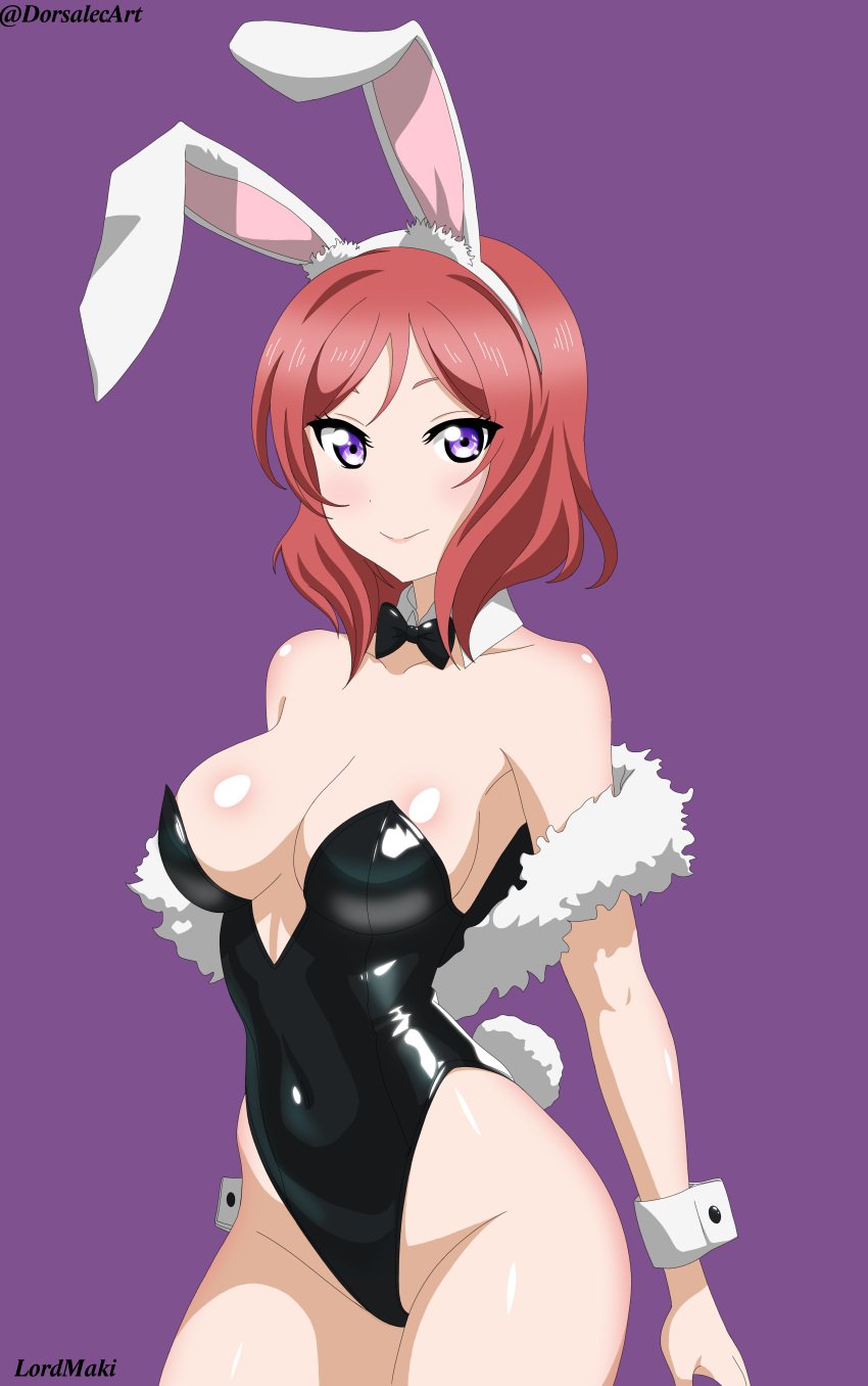 1girls absurd_res armpits bare_armpits bare_arms bare_chest bare_hands bare_hips bare_legs bare_shoulders bare_skin bare_thighs belly belly_button black_bowtie black_bunnygirl_costume black_bunnysuit black_leotard black_topwear bowtie breasts bunny_ears bunny_tail bunnygirl bunnygirl_outfit busty busty_female busty_girl busty_teen cleavage closed_mouth_smile collar collarbone curvy curvy_body curvy_female curvy_figure curvy_hips curvy_teen dorsalec dot_nose exposed exposed_armpits exposed_arms exposed_legs exposed_shoulders exposed_thighs fair_skin female female_focus female_only fingers groin hairband high_resolution high_school_student highres hourglass_figure large_breasts lean_body lean_figure legs legs_closed legs_together leotard light-skined_female light-skinned light-skinned_female light_skin light_skin_female light_skinned light_skinned_female lips long_hair looking_at_viewer love_live! love_live!_school_idol_project narrow_waist navel nishikino_maki pale pale-skinned_female pale_skin pale_skinned_female parted_bangs purple_background purple_eyes purple_eyes_female pussy red_hair red_hair_female school_girl shiny_breasts shiny_hair shiny_legs shiny_shoulders shiny_skin shiny_thighs shoulders sideboob simple_background slender_body slender_waist slim_girl slim_waist smile smiley_face smiling smiling_at_viewer smirk smooth_skin solo standing teen_girl teenage_girl teenager thick_thighs thighs thin_waist topwear upper_body v-line white_bunny_ears white_collar white_hairband white_wrist_cuffs wide_hips wrist_cuffs