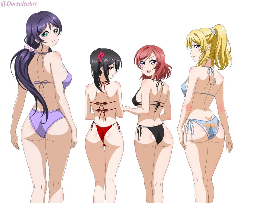 4girls absurd_res absurdres angry angry_expression angry_eyebrows angry_eyes angry_face aqua_eyes aqua_eyes_female ass ass_cleavage ayase_eli back back-tie_bikini back-tie_swimwear bare_arms bare_calves bare_hands bare_hips bare_knees bare_legs bare_shoulders bare_skin bare_thighs bikini bikini_bottom bikini_only bikini_top black_bikini black_bikini_bottom black_bikini_top black_hair black_hair_female black_string_bikini black_swimsuit black_swimwear blonde_eyebrows blonde_female blonde_hair blonde_hair_female blue_bikini blue_bikini_bottom blue_bikini_top blue_eyes blue_eyes_female blue_string_bikini blue_swimsuit blue_swimwear breasts brown_eyes brown_eyes_female butt_crack butt_crack_outline calves curvy curvy_ass curvy_body curvy_female curvy_figure curvy_hips curvy_teen dorsalecart dot_nose elbows exposed exposed_arms exposed_legs exposed_shoulders exposed_thighs eyebrows_visible_through_hair fair_skin female female_focus female_only fingers frown frown_eyebrows frowning frowning_at_viewer hair_between_eyes hair_ribbon hair_tie head_tilt high_resolution high_school_student highres hourglass_figure kneepits knees knees_together large_breasts lean_body lean_figure legs legs_closed legs_together light-skined_female light-skinned light-skinned_female light_skin light_skin_female light_skinned light_skinned_female lips long_hair looking_at_viewer looking_back looking_back_at_viewer love_live! love_live!_school_idol_project medium_breasts multiple_females multiple_girls narrow_waist nishikino_maki open_mouth pale pale-skinned_female pale_skin pale_skinned_female parted_bangs parted_lips petite petite_body petite_breasts petite_female petite_girl petite_tits ponytail profile purple_bikini purple_bikini_bottom purple_bikini_top purple_eyebrows purple_eyes purple_eyes_female purple_hair purple_hair_female purple_hair_tie purple_string_bikini purple_swimsuit purple_swimwear red_bikini red_bikini_bottom red_bikini_top red_hair red_hair_female red_hair_ribbon red_hair_tie red_ribbon red_string_bikini red_swimsuit red_swimwear ribbon school_girl school_girls shoulders side-tie_bikini sideboob sidelocks simple_background skinny skinny_female skinny_girl skinny_waist slender_body slender_waist slim_girl slim_waist smooth_skin standing string_bikini swimsuit swimwear teen_girl teenage_girl teenage_girls teenager thick_ass thick_thighs thigh_gap thighs thin_waist tilted_head tongue toujou_nozomi twintails twintails_(hairstyle) upper_body upper_teeth wavy_hair white_background white_hair_tie wide_hips yazawa_nico