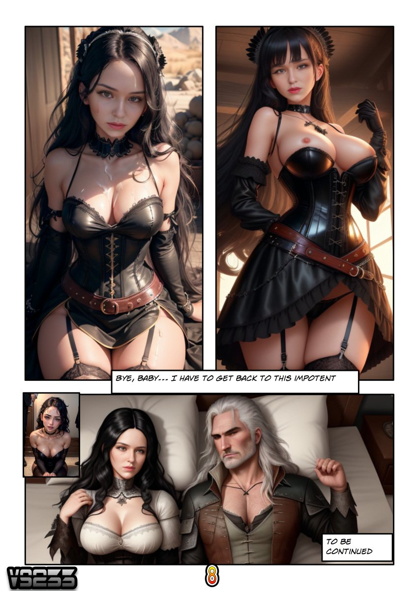 ai_generated black_hair cheating female geralt_of_rivia the_witcher_3:_wild_hunt vs233 yennefer