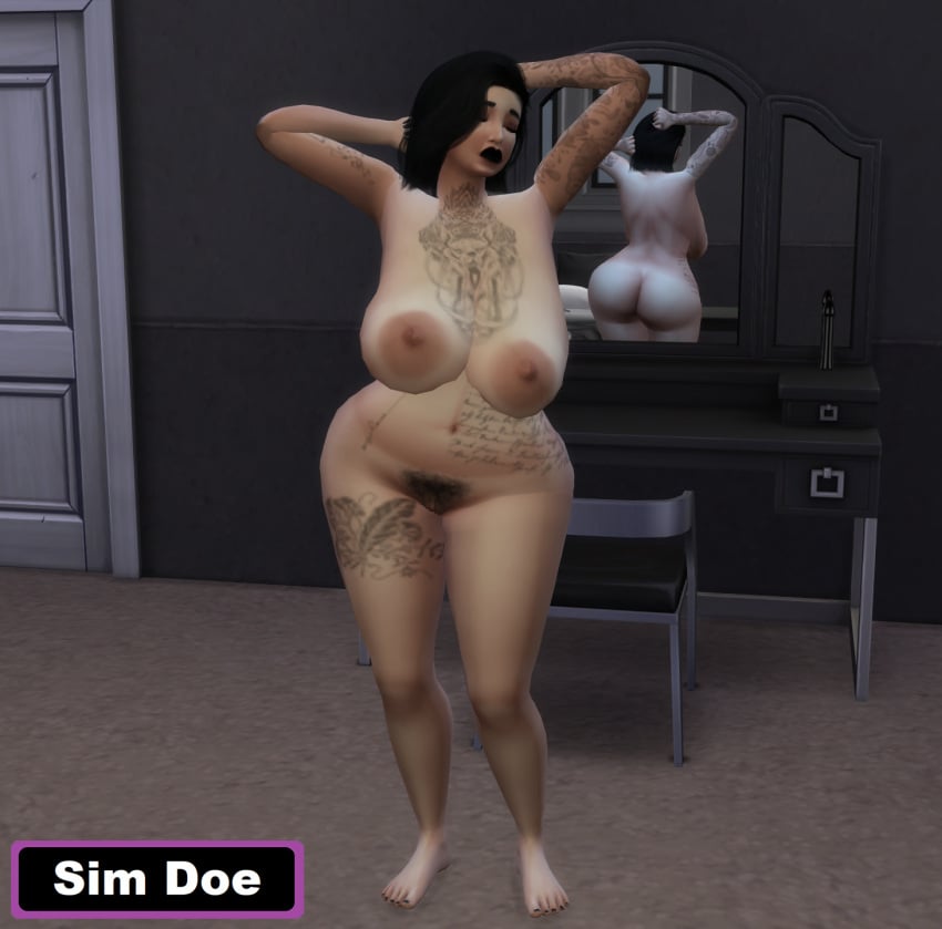 3d big_breasts big_nipples black_hair black_lipstick body_tattoo curvy curvy_body curvy_female curvy_figure curvy_hips curvy_thighs fat fat_ass fat_female female goth goth_girl goth_mommy gothic_girl hairy_pussy miranda_coburn(sim_doe) original_character pinup sagging_breasts sim_doe sims sims4 sims_4 tattoo tattoo_on_arm tattoo_on_belly tattoo_on_breast tattoo_on_chest tattoo_on_legs tattooed_arm tattoos the_sims the_sims_4 thick thick_ass thick_hips thick_legs thick_thighs