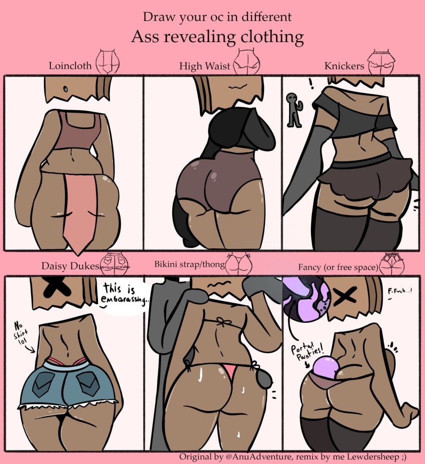 anal animate_inanimate ass ass_cleavage back back_view baggy_(treshbaggy) big_ass butt_crack clothed clothing femboy fully_clothed humanoid loincloth looking_back male male_only meme mostly_nude object_head paper_bag portal portal_sex sex shirt_cut_meme skirt solo_focus standing tagme tentacle tentacle_sex thighhighs trap treshbaggy