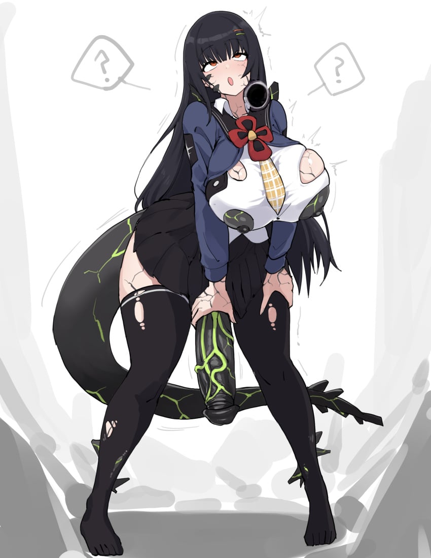 1futa balls big_breasts big_penis black_hair body_modification breast_expansion conflicted_girl_(zenless_zone_zero) confusion corruption cracked_skin ethereal_(zenless_zone_zero) female futa_only futanari futanari_transformation glowing_genitalia glowing_penis glowing_veins hi_res high_resolution highres large_penis long_hair masturbation nipples npc npc_(zenless_zone_zero) penis penis_expansion penis_growth ripped_clothing rolling_eyes school_uniform skirt solo_futa tail tail_growth testicles thick_thighs thigh_expansion thighhighs tie torn_clothes torn_clothing transformation uniform veiny_penis wide_hips xipa zenless_zone_zero