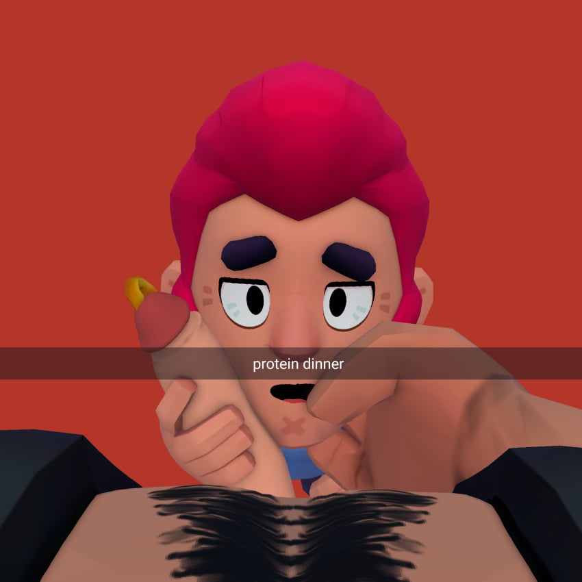 3d brawl_stars bull_(brawl_stars) colt_(brawl_stars) gay male male_only men strogach sucking suction text video_games