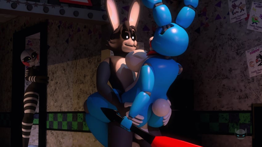 3d animated being_watched five_nights_at_freddy's five_nights_at_freddy's_2 gif guitar loop marionette_(fnaf) nightbotgrey puppet_(fnaf) security_puppet_(fnaf) straight toy_bonnie_(fnaf)