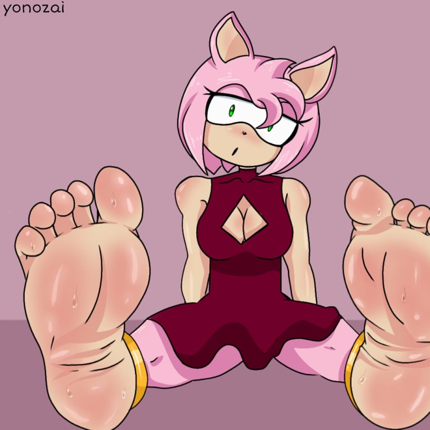 amy_rose feet self_upload smelly_feet soles sonic_(series) sweaty_feet tagme yonozai