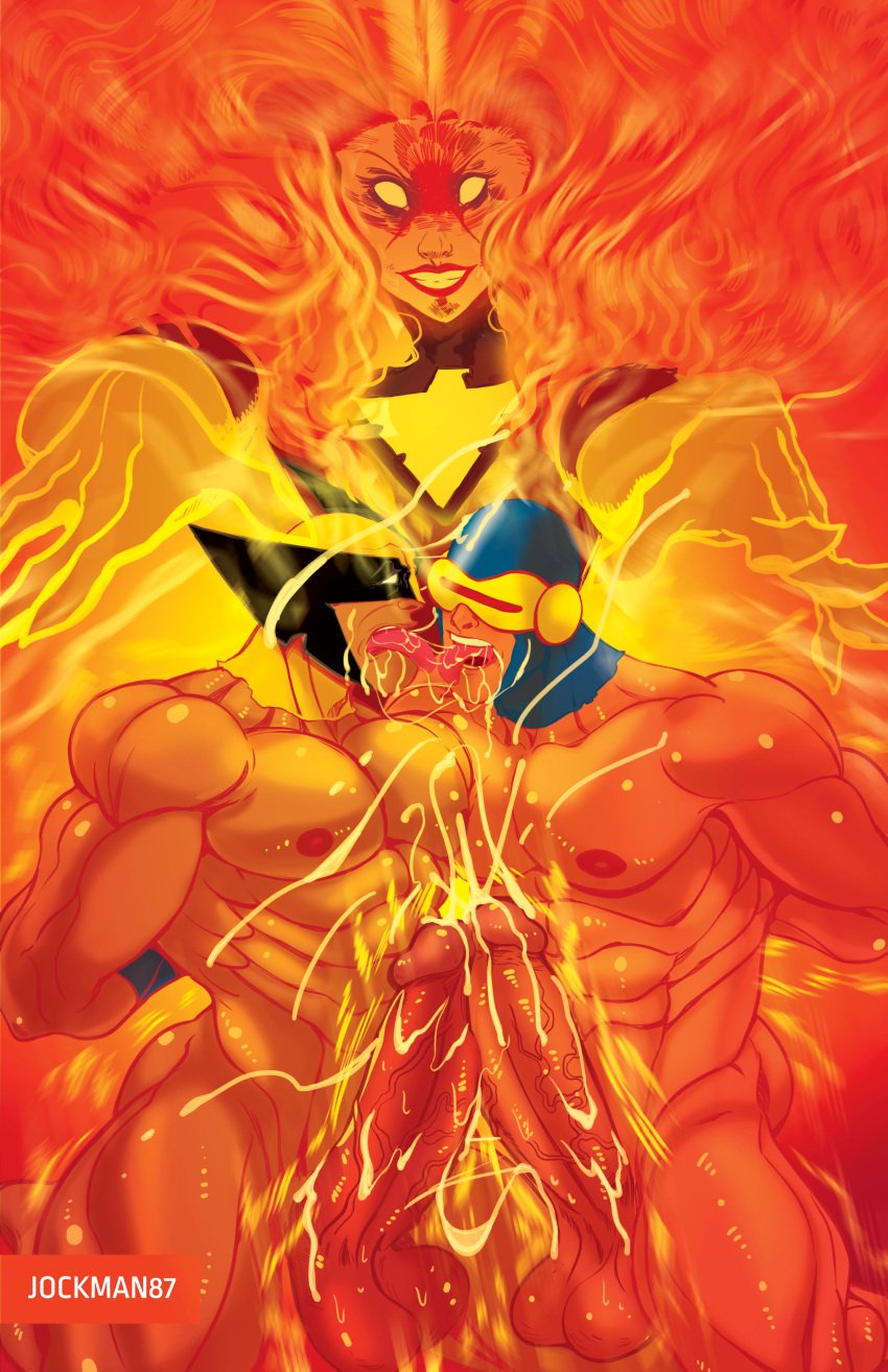 abs alternate_version_available biceps bodybuilder cum cum_everywhere cum_on_body cum_on_lower_body cum_on_muscles cum_on_penis cum_on_self cum_on_upper_body cumming cumshot cyclops_(x-men) dark_phoenix excessive_cum female grabbing_penis holding_penis human human_only hyper hyper_balls hyper_cum hyper_genitalia hyper_muscles hyper_penis hyper_testicles jean_grey jockman87 light-skinned_male light_skin male male_focus marvel masturbating masturbation mind_control muscular muscular_arms muscular_ass muscular_back muscular_legs muscular_male muscular_thighs nipples pecs scott_summers stroking_cock stroking_penis touching_penis veins veiny_penis wolverine_(x-men) x-men yaoi yaoi_with_female_audience