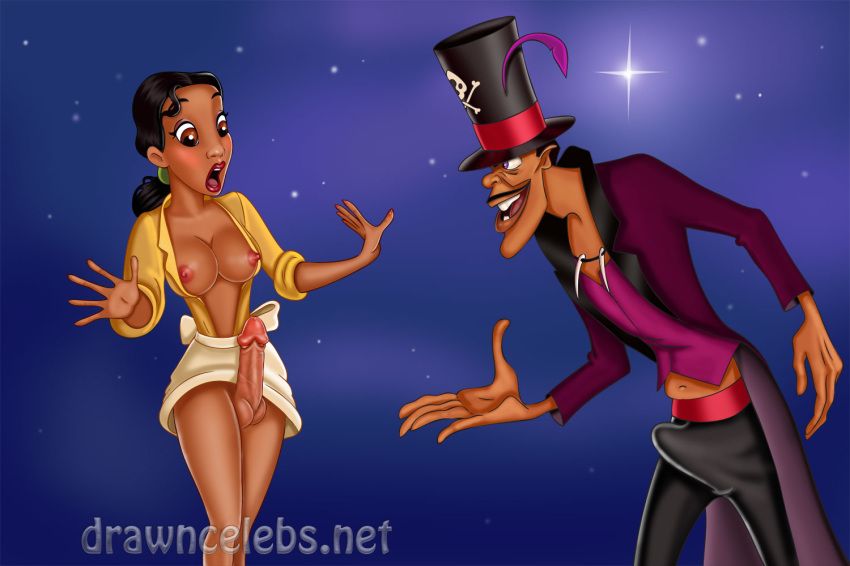 dark-skinned_male disney disney_princess dr._facilier futa_with_male futanari human intersex nipples shadowman the_princess_and_the_frog tiana