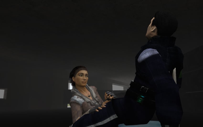 1boy 1girls 3d alyx_vance barney_calhoun female garry's_mod gm_construct half-life half-life_(series) half-life_2 human human_female human_male human_only male meddy_(artist) sex straight