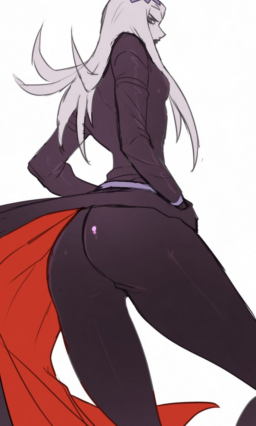 ass ass_focus big_ass black_legwear breasts bubble_butt clothed female human jojo's_bizarre_adventure leone_abbacchio looking_at_viewer psyche_oreca purple_eyes rule_63 shounen_jump small_breasts vento_aureo