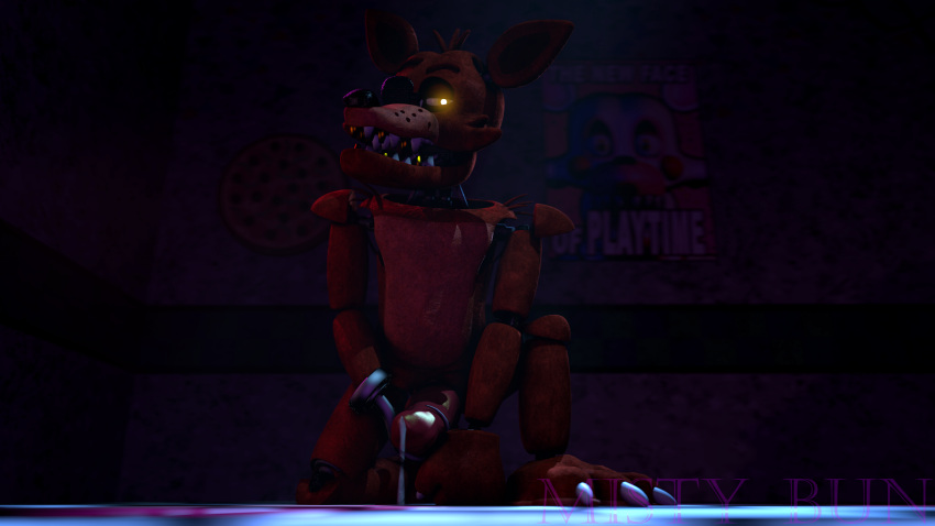 16:9 2021 3d_(artwork) 4k absurd_res animatronic anthro anthro_only biped black_nose bodily_fluids canid canine canis cheek_tuft claws cum digital_media_(artwork) erection eye_patch eyebrows eyewear facial_tuft feet five_nights_at_freddy's fox foxy_(fnaf) fur furry furry_only genital_fluids genitals glowing glowing_eyes gold_(metal) gold_tooth half-closed_eyes hi_res holding_penis hook hook_hand kneeling looking_at_viewer machine male male_only mammal metal misty_bun narrowed_eyes penis pink_penis pose red_body red_fur robot scottgames solo source_filmmaker teeth teeth_showing toe_claws tuft video_games widescreen yellow_eyes