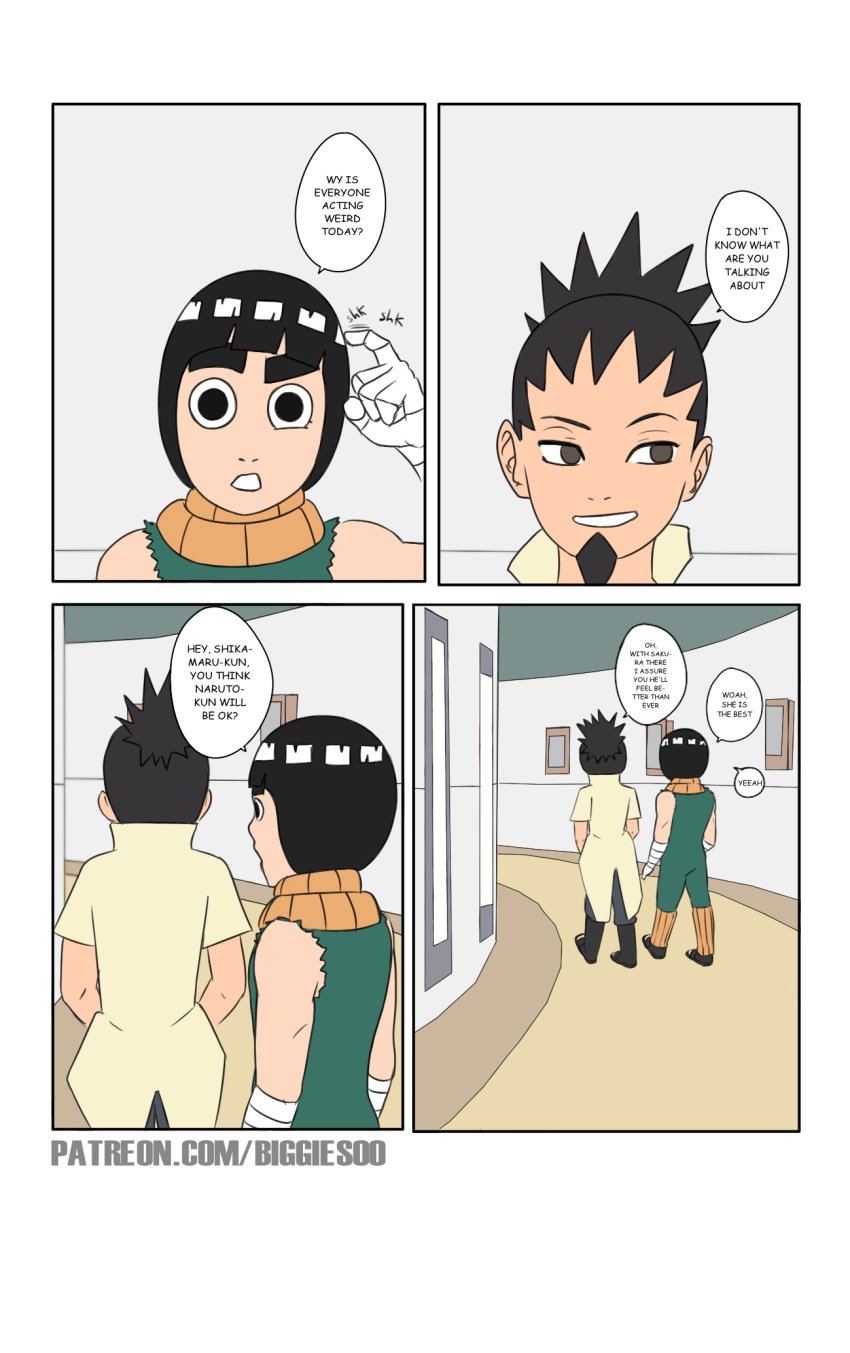 biggies00 boruto:_naruto_next_generations comic dialogue male_only nara_shikamaru naruto naruto_(series) rock_lee story text