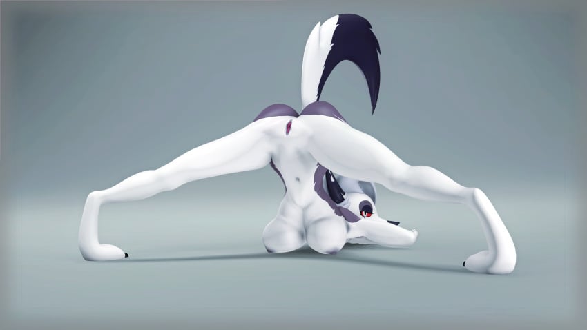 16:9 3d_(artwork) absurd_res angry annoyed anthro ass ass_up big_breasts big_butt breasts canid canid_demon canine demon digital_media_(artwork) falko3458 female fur furry furry_only genitals hair hellhound helluva_boss hi_res jack-o'_pose looking_at_viewer loona_(helluva_boss) mammal naked navel nipples nude pose pussy red_sclera simple_background solo source_filmmaker spread_legs spreading tail widescreen