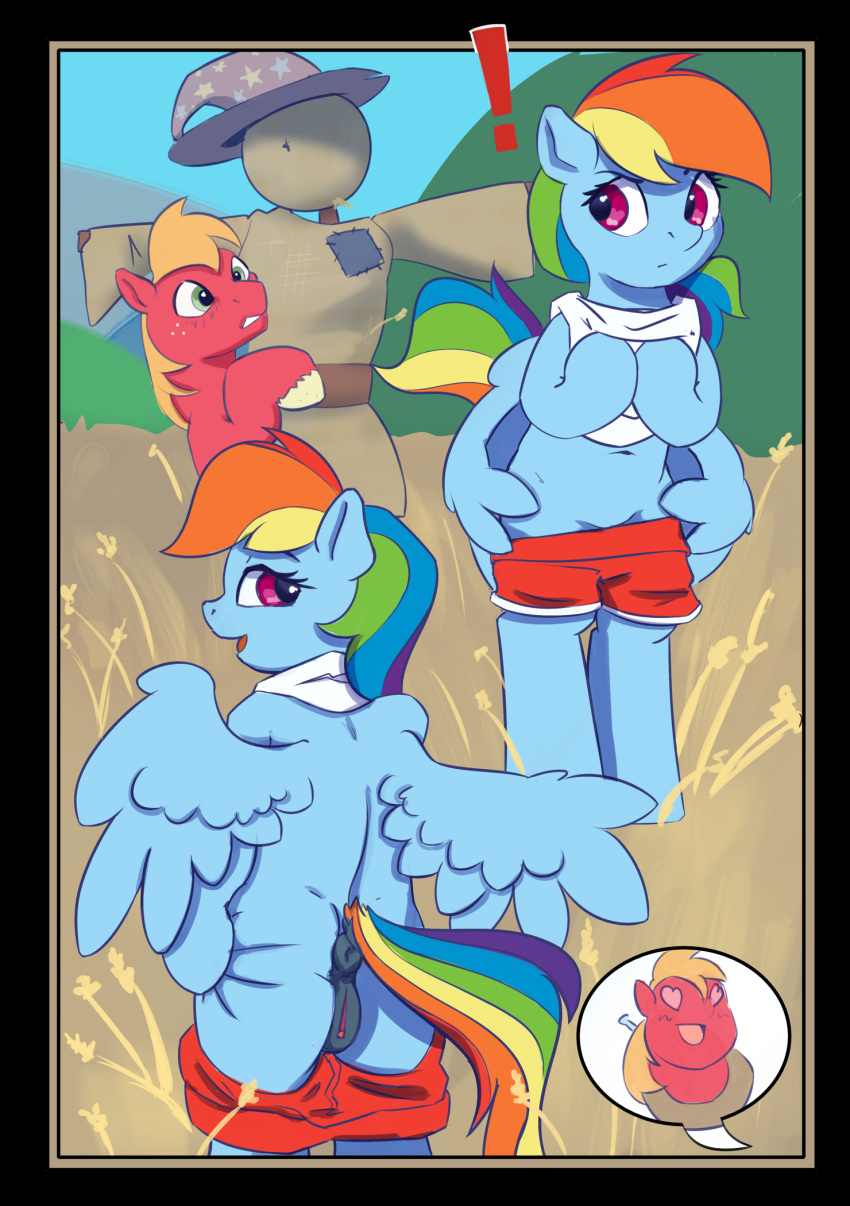 big_macintosh_(mlp) drafthoof duo female feral friendship_is_magic hasbro hi_res male male/female my_little_pony public public_exposure public_nudity rainbow_dash_(mlp)