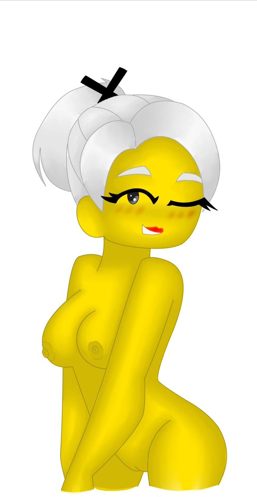 chopsticks chopsticks_in_hair duchess_pixal harumi_(ninjago) lego naked naked_female ninjago nude nude_female princess_harumi_(ninjago) sons_of_garmadon_(ninjago)