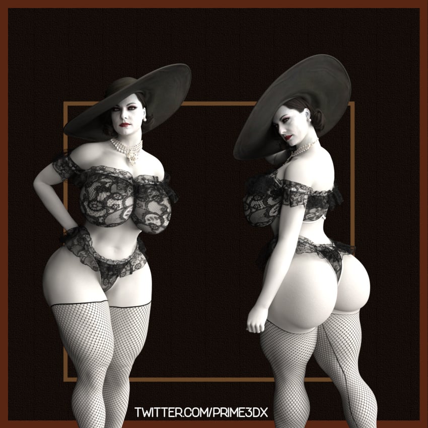 1girls 3d 3d_(artwork) alcina_dimitrescu ass big_ass big_breasts big_butt black_panties black_thong black_underwear breasts bubble_butt capcom curvy female female_only fishnets frilly_clothing frilly_panties frilly_thong frilly_underwear huge_ass huge_breasts lace-trimmed_panties lace_thong lace_trimmed_thong large_ass large_breasts lingerie lipstick looking_at_viewer makeup mature mature_female milf monster monster_girl muscular muscular_female muscular_legs pale-skinned_female pale_skin panties prime3dx rear_view resident_evil resident_evil_8:_village round_ass thick_legs thick_thighs thighhighs thong thong_panties thong_underwear underwear voluptuous