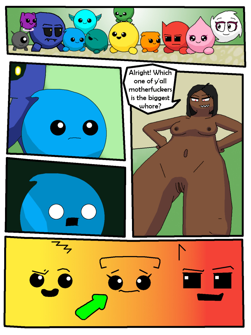 bloo_boi_bloop blue_skin ciyan_neela_bloop comic comic_page completely_nude completely_nude_female cyan_skin dark_skin dialogue female floating flying focus gimp green_skin grei_taggig_gris grey_skin gween_meakanu_leef heidi_eliza_lydia_lowe larger_female leaf m10dor34 male nightmare_pelottava_bloo no_arms no_legs one_eye orange_skin orenj_aki_shun page_1 peenk_rosie_anthos pink_skin purple_skin red_skin redd_gussa_angy smaller_female smaller_male talking teal_skin teel_smol_huggos vailet_banshuu_shun violet_skin white_skin wings wite_shiroi_willow worm's-eye_view yellow_skin yelo_valgus_somero