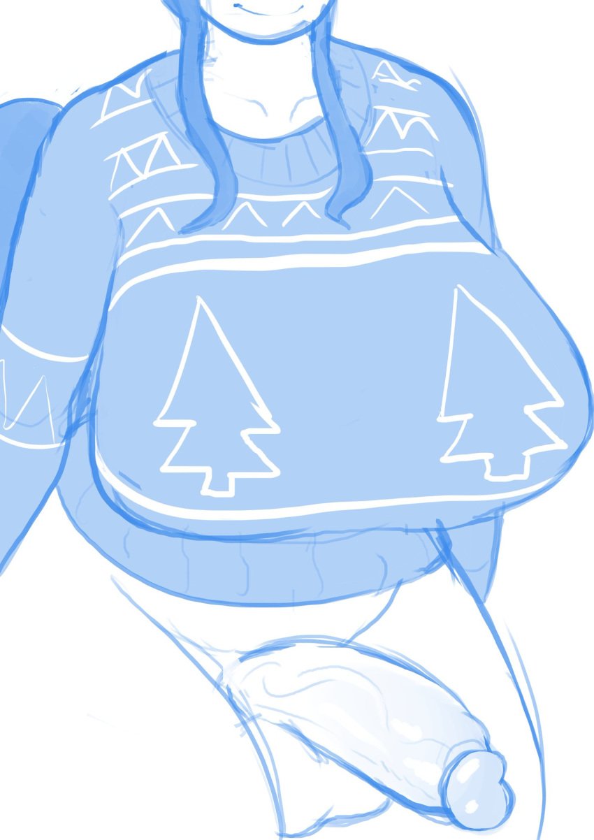 1futa 2019 abigail_(peculiart) animal_humanoid balls big_balls big_breasts big_penis bottomless breasts christmas christmas_clothing christmas_sweater christmas_topwear clothed clothing futa_only futanari genitals hi_res holidays humanoid intersex mammal mammal_humanoid monochrome partially_clothed peculiart penis rodent rodent_humanoid sciurid sciurid_humanoid simple_background slightly_chubby smile solo squirrel_humanoid squirrel_tail standing sweater topwear white_background