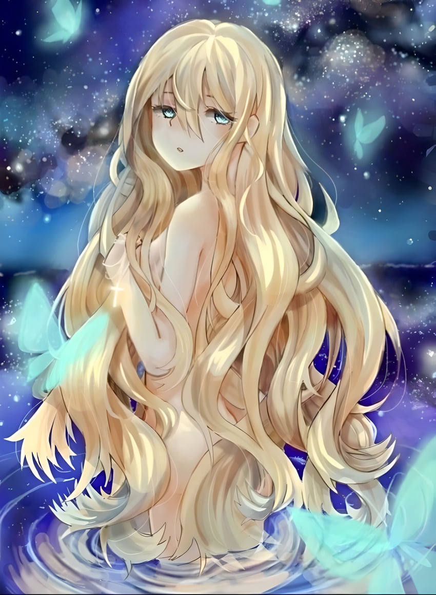 1female 1girls artist_request big_ass blonde_female blonde_hair blonde_hair_female butterfly christian_cross cross epon_clef female female_focus female_only human in_water light-skinned_female light_skin looking_away looking_back monster_girl naked naked_female night night_sky nude nude_female open_mouth scp-166 scp-166-arc scp_foundation shoulder_length_hair shoulders small_breasts solo solo_female solo_focus standing standing_in_water succubus water wavy_hair