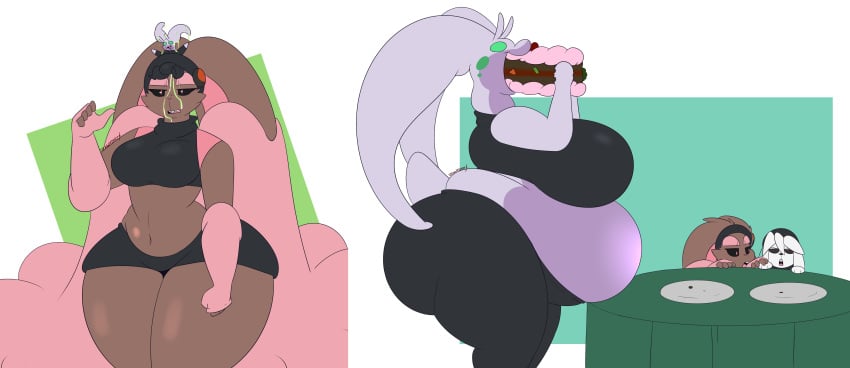 bbw big_ass big_breasts breasts bubble_butt dd_(dewwydartz) dewwydarts dewwydartz female game_freak goodra huge_ass huge_breasts lopunny nintendo olivia_(dewwydartz) original original_character original_characters overweight pokemon pokemon_(species) tagme thick_thighs val_(dewwydartz) wide_hips