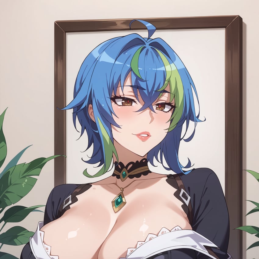 aged_up ai_generated anime anime_style gener-ai high_school_dxd large_breasts milf milfification promotional_art xenovia_quarta