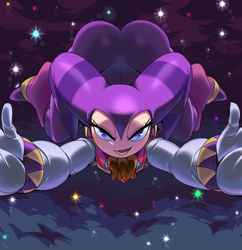 ass bedroom_eyes big_ass blue_eyes bubble_butt captain_kirb clothing fat_ass flying half-closed_eyes huge_ass large_ass looking_at_viewer nights nights_into_dreams png thick_ass thick_thighs wide_hips