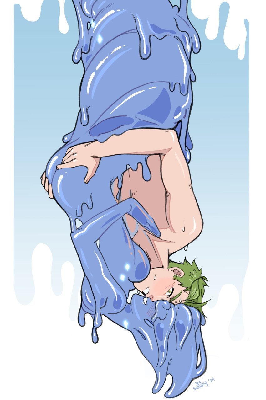 momdadimsorry monster_girl original original_character slime slime_girl tagme upside-down