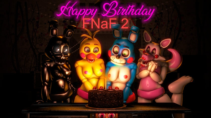 3d 4k animatronic anniversary bird bird_girl birthday black_body black_cheeks black_eyes black_nipples black_panties black_shorts blue_body blue_eyes brown_hair bunny bunny_ears bunny_girl cake candle candlelight chocolate_cake dark_room disboi215 fire five_nights_at_freddy's five_nights_at_freddy's_2 flame fnaf fnaf_2 foot_behind_back foot_up fox fox_ears fox_girl fox_tail glowing_eyes glowing_text green_eyes grey_nipples hand_on_hip hands_together happy happy_expression happy_face highres jj_(fnaf) mangle_(fnaf) panties pink_cheeks pink_eyes pink_nipples pink_panties pink_shorts red_cheeks red_nipples red_panties red_shorts robot rosy_cheeks rxq sfm shadow_bonnie shadow_bonnie_(fnaf) shiny_body shiny_skin shorts source_filmmaker text toy_bonnie_(fnaf) toy_chica_(fnaf) white_body white_eyes yellow_body yellow_eyes