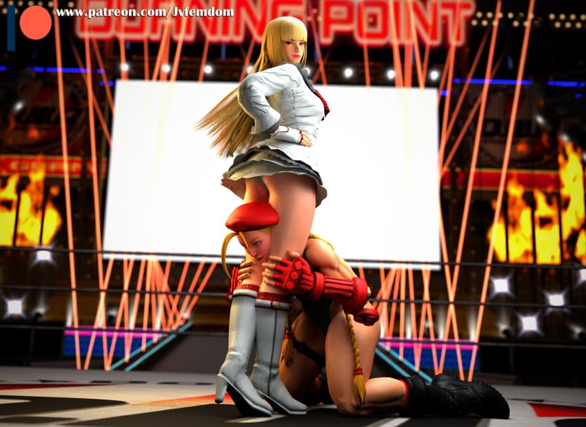 2girls 3d 3d_(artwork) asphyxiation ass between_legs between_thighs blonde_hair boots braid braided_hair cammy_white capcom catfight clothed defeated dominant dominant_female domination dominatrix emilie_de_rochefort female female_domination femdom fight fighting_ring fingerless_gloves grabbing grabbing_legs hand_on_hip hand_on_thigh head_between_thighs headscissor helpless high_heels holding_legs humiliation jvfemdom knee_boots kneeling leather leather_boots legs long_hair looking_back mixed_wrestling multiple_girls on_knees pain smirk strangling street_fighter street_fighter_x_tekken struggling tekken tekken_x_street_fighter thighs victory victory_pose video_games white_boots white_gloves wrestling