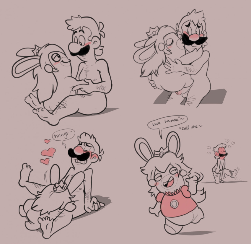 anthro blowjob color fellatio female interspecies intimate luigi male mario_(series) mario_+_rabbids mario_+_rabbids:_kingdom_battle multiple_images nude penis rabbid rabbid_peach raving_rabbids sex translated verquilion