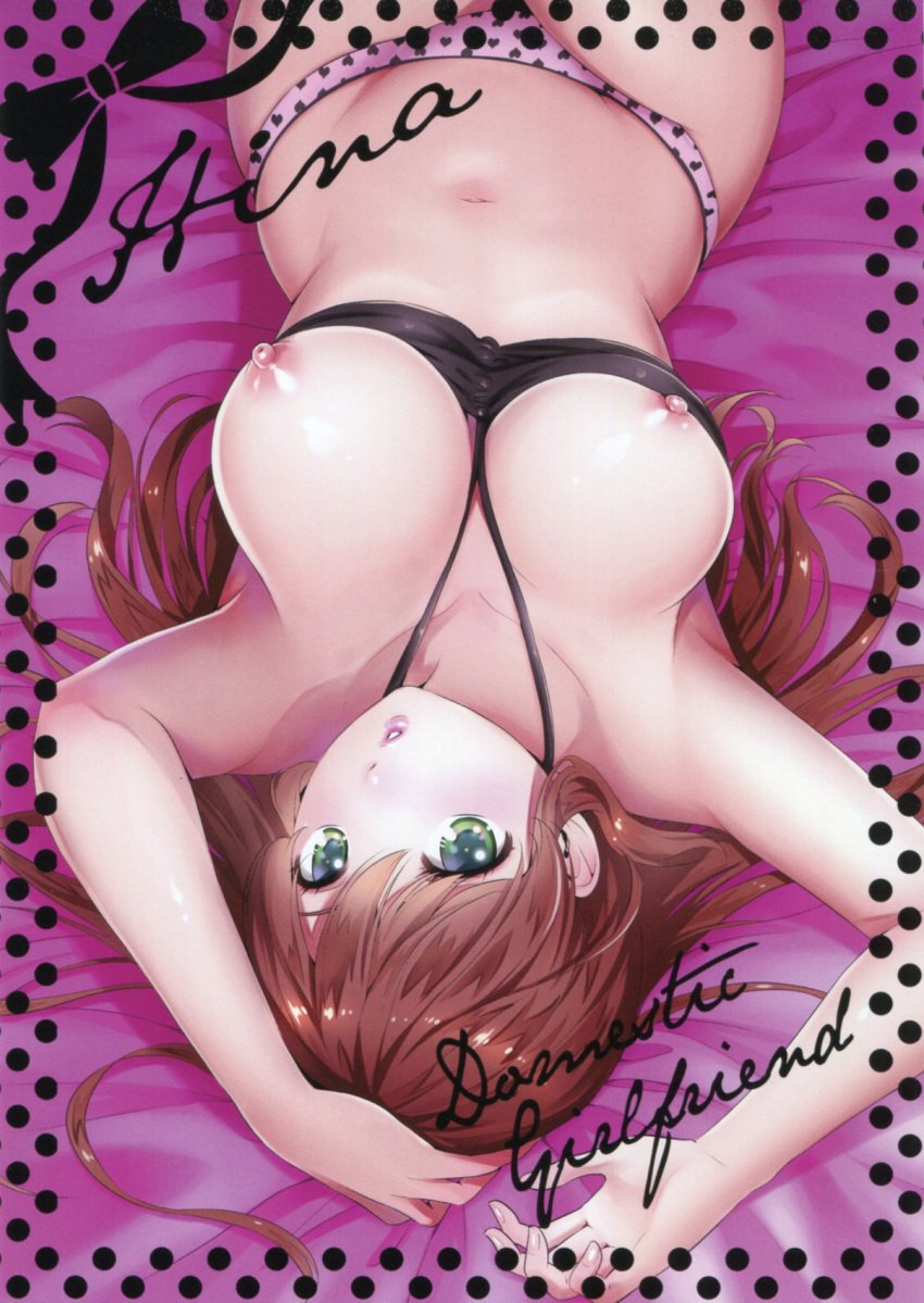 domestic_na_kanojo high_resolution nipples no_bra pantsu potential_duplicate shirt shirt_lift tachibana_hina underwear