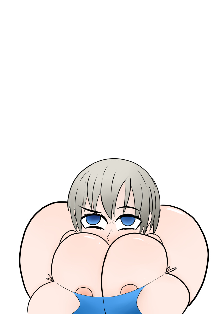 ahegao angry_face big_ass big_breasts bikini bikini_top fat_ass huge_ass huge_breasts huge_nipples jun- massive_breasts nipple_bulge nipples uzaki-chan_wa_asobitai! uzaki_hana