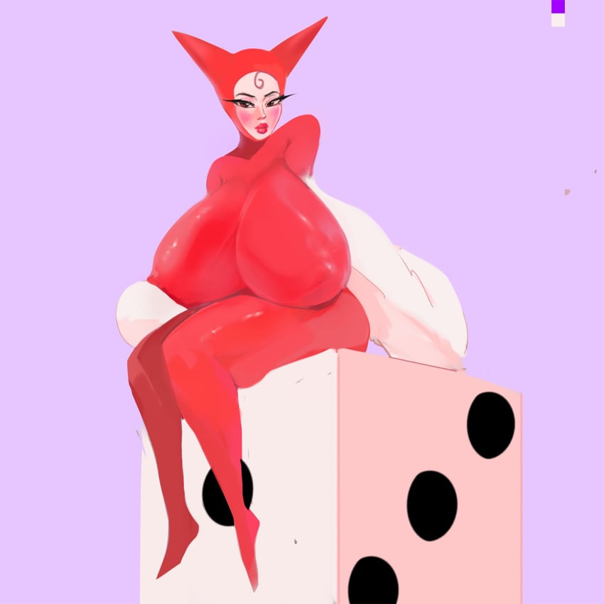 1girls devil devil_dice dice googelbitch horns huge_breasts red_suit tagme thick_thighs