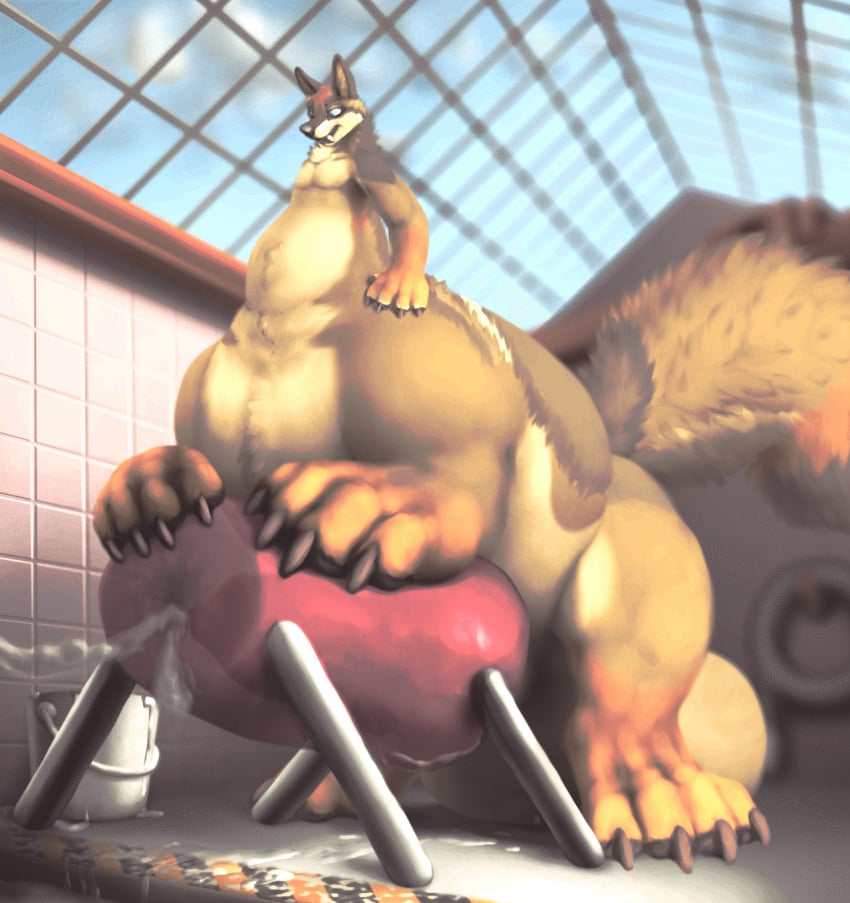 animated anthro ass balls big_balls big_butt big_knot big_penis bodily_fluids bucket canid canine canis container coyote cum cum_bucket cum_everywhere cum_pool cumshot ejaculation excessive_cum feral genital_fluids genitals hi_res huge_balls huge_cock huge_knot hyper hyper_balls hyper_cum hyper_genitalia hyper_knot hyper_penis iarann knot male male_only mammal messy orgasm overweight penetrable_sex_toy penis secretden sex_toy short_playtime solo taur thick_thighs warehouse wolf