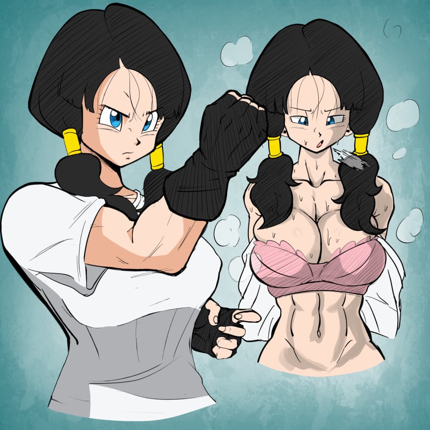 1girls abs big_breasts bra cleavage dragon_ball krimreaper large_breasts musk musk_clouds musky pseudocel recolor shounen_jump six_pack sketch smell smelly steam steamy steamy_armpits sweat sweat_fetish sweatdrop sweating sweaty twintails undressing videl