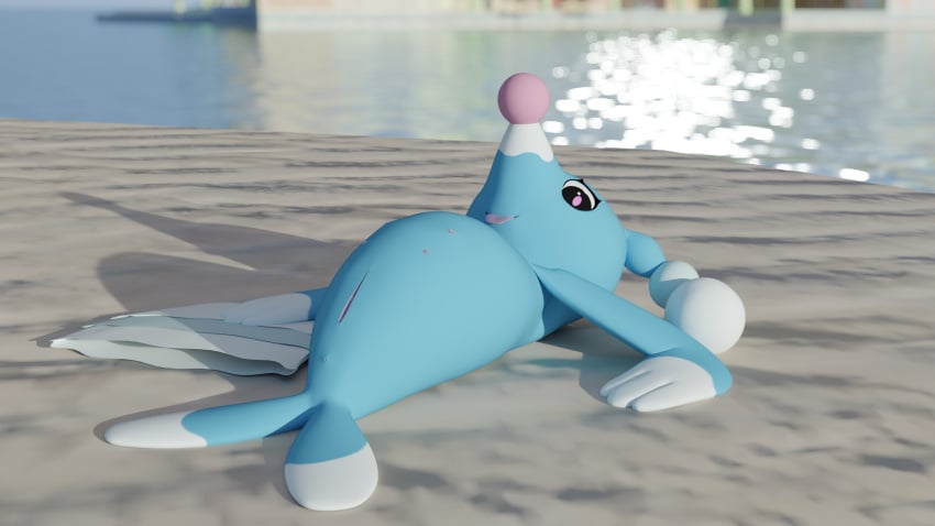 3d_(artwork) brionne digital_media_(artwork) doublestuffed female feral genitals hi_res looking_at_viewer lying nintendo nipples on_back pokémon_(species) pokemon pussy solo tongue tongue_out video_games