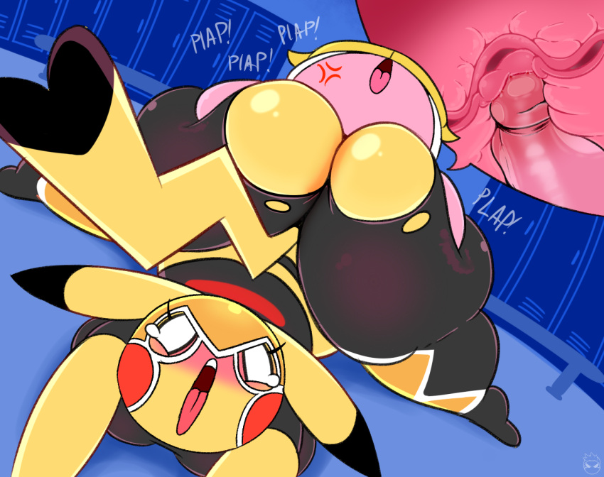 <3_tail 2021 anthro anthro_penetrated ass big_breasts big_butt blush bodily_fluids breasts butt_grab cervical_contact cleft_tail clothed clothing cosplay_pikachu cosplay_pikachu_(costume) cross-popping_vein cutaway dipstick_ears duo female female_penetrated genitals hand_on_butt huge_butt huge_hips humanoid_genitalia humanoid_penis internal kirbot12 kirby kirby_(series) male male/female male_penetrating male_penetrating_female multicolored_ears nintendo open_mouth penetration penis pikachu pikachu_libre pokémon_(species) pokemon sex shortstack tears thick_thighs tongue tongue_out torn_clothing uterus video_games waddling_head wide_hips