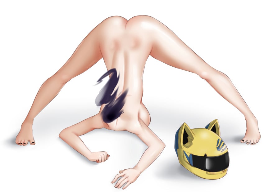 1girls ass celty_sturluson dullahan durarara!! female female_only helmet jack-o_pose nude osjey solo