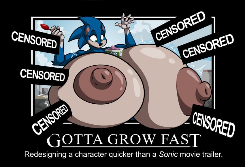 2019 5_fingers anthro areola big_breasts breast_expansion breasts cutlery dairy_products english_text eulipotyphlan expansion female fingers food green_eyes hedgehog hi_res huge_breasts hyper hyper_breasts kitchen_utensils mammal nipples rule_63 sega solo sonic_(series) sonic_the_hedgehog sonic_the_hedgehog_(film) sonic_the_hedgehog_(series) sonique_the_hedgehog spoon text tools ugly_sonic wolfjedisamuel yogurt