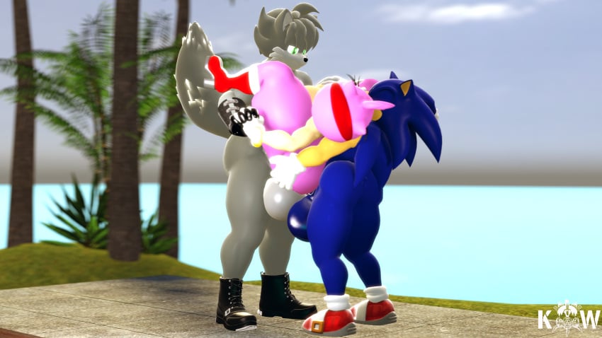 3d absurd_res amy_rose ass balls big_balls big_breasts big_butt big_penis blue_penis breasts canid canine canis curves digital_media_(artwork) double_penetration eulipotyphlan fan_character female full_belly genitals green_penis group group_sex hand_holding hedgehog hi_res keryo_wolfe keryo_wolfe_(character) kissing knot male male/female mammal mfm muscular nude penetration penis polyamory sega sex soft_belly sonic_(series) sonic_the_hedgehog source_filmmaker thick_thighs threesome wolf