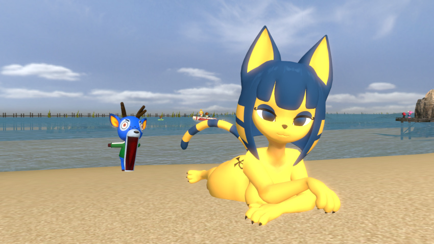 3d 3d_(artwork) 3d_model :3 animal_crossing ankha ankha_(animal_crossing) ankha_(hazeker) artist_request ass bam_(animal_crossing) cherry_(animal_crossing) doubutsu_no_mori furry hazeker isabelle_(animal_crossing) jaw_drop nairu_(doubutsu_no_mori) nintendo peaches_(animal_crossing) source_request tom_nook year_request