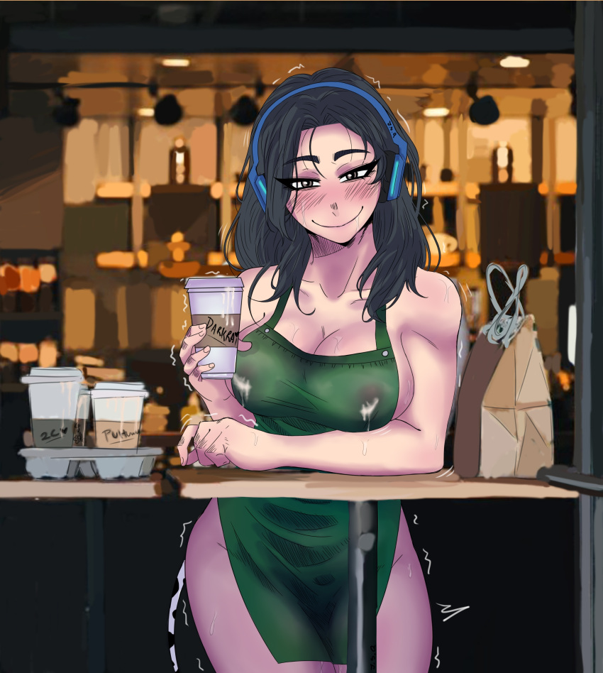 beelce beelce_minita beelceteam beelceverse boobs breast_milk breasts cow_tail headphones iced_latte_with_breast_milk jere_(artist) meme milk shaking stopreverting wafflete