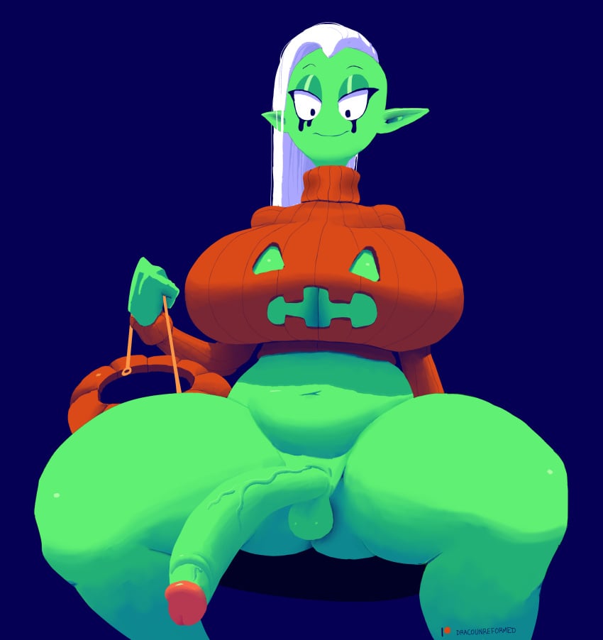 1futa absurd_res alien alien_humanoid artist_name ass balls big_breasts big_penis bottomless breasts busty butt_from_the_front cleavage cleavage_cutout clothed clothing curvy_figure disney dracounreformed dracreloaded eyeshadow ftg_crossgender fti_crossgender futa_only futanari genitals green_body green_penis green_skin hair half-erect halloween hanging_penis hi_res holidays huge_breasts humanoid humanoid_pointy_ears intersex long_hair looking_at_viewer lord_dominator partially_clothed patreon penis pink_glans rule_63 side_shave sitting slightly_chubby small_testicles solo spread_legs testicles thick_thighs vein veiny_penis voluptuous wander_over_yonder white_hair wide_hips