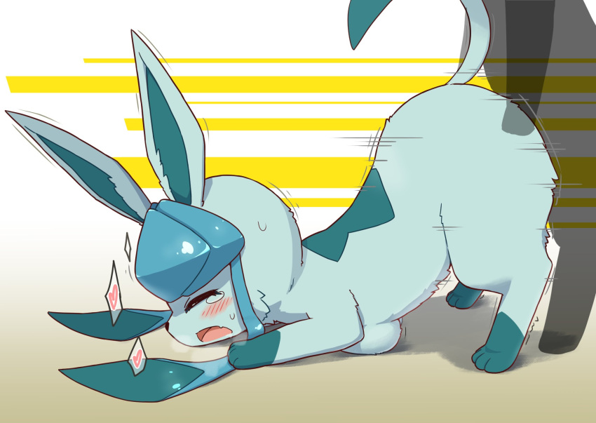 ambiguous_penetration anthro ass_up blue_body blue_fur blush breasts breath closed_eyes doggy_style duo eeveelution faceless_character female from_behind_position fur glaceon heart hi_res koorinezumi leg_markings looking_pleasured male male/female markings nintendo open_mouth penetration pokémon_(species) pokemon pokemon_(species) quadruped sex side_view socks_(marking) solo_focus thrusting video_games