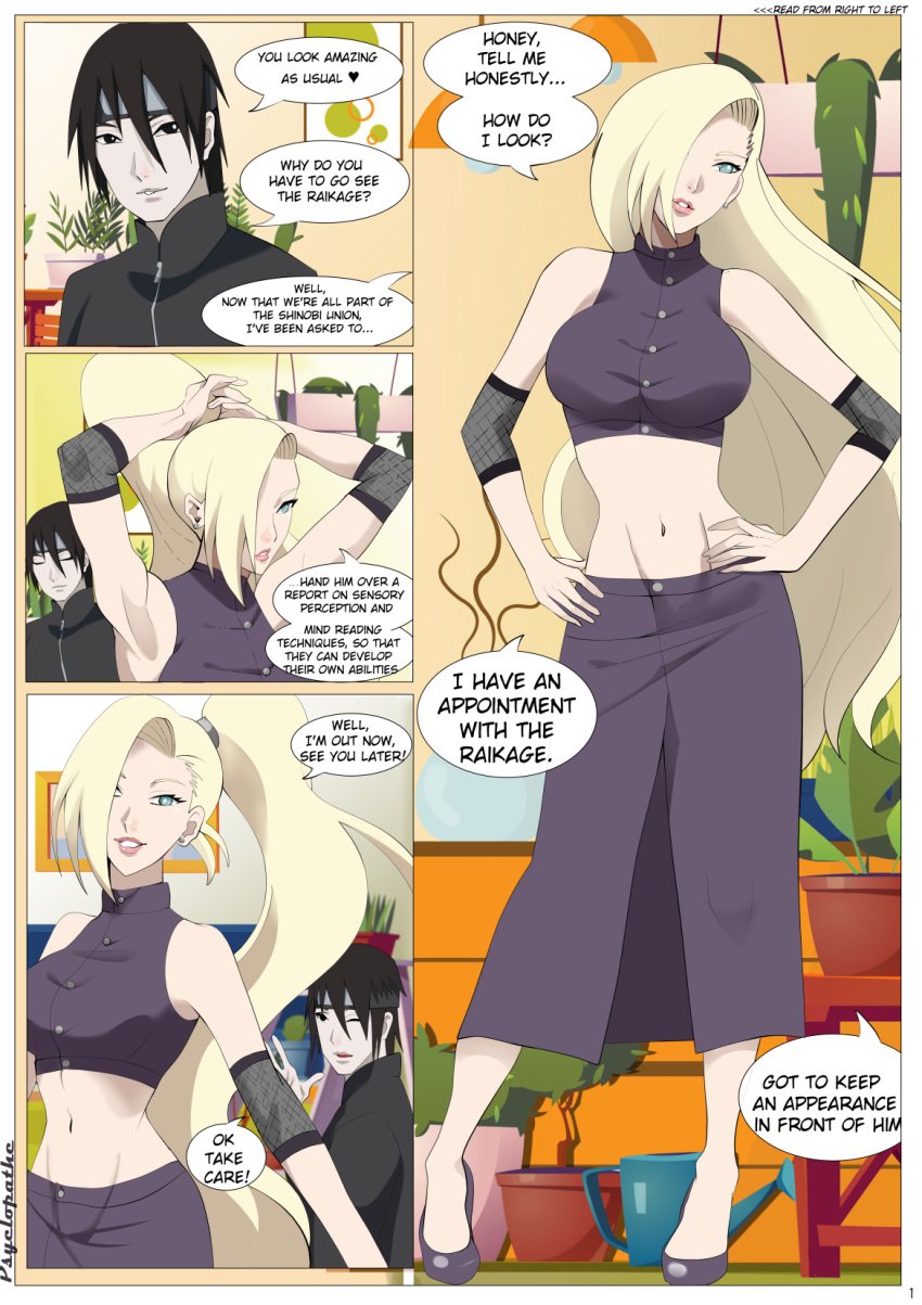 1boy clothed_female comic dialogue ino_yamanaka male naruto naruto:_the_last naruto_(series) naruto_shippuden psyclopathe sai speech_bubble talking text