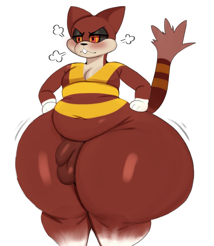 absurd_res anthro ass balls big_ass big_butt black_pupils blush chubby dipstick_tail dumptruck_ass femboy flaccid foreskin generation_5_pokemon genitals gloves_(marking) half-closed_eyes hi_res huge_ass huge_butt huge_thighs hyper hyper_ass hyper_butt hyper_hips hyper_thighs inuzu large_ass male male_only markings multicolored_body narrowed_eyes navel nintendo nude penis pokemon pokemon_(species) pupils slightly_chubby solo tail tail_markings thick_thighs unretracted_foreskin watchog wide_hips