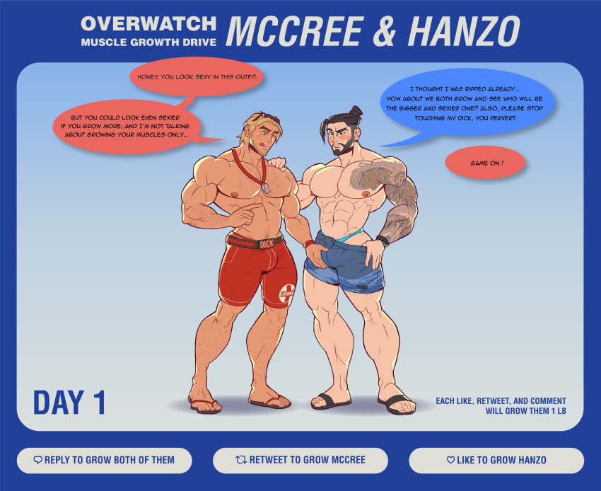 abs bara biceps bodybuilder cole_cassidy gay hanzo_shimada khanthedestroyer lifeguard_cassidy male male_focus male_only muscle muscle_growth muscles muscular muscular_arms muscular_ass muscular_back muscular_legs muscular_male muscular_thighs nipples overwatch pecs veins veiny_penis