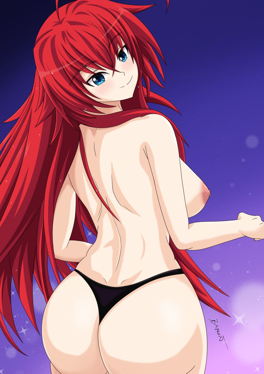 ass black_panties bryaxrt color colored high_school_dxd huge_breasts rias_gremory tagme